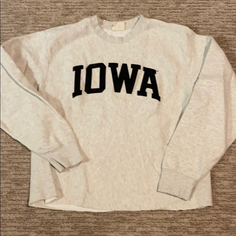Iowa Hawkeye Cropped Crewneck Sweatshirt